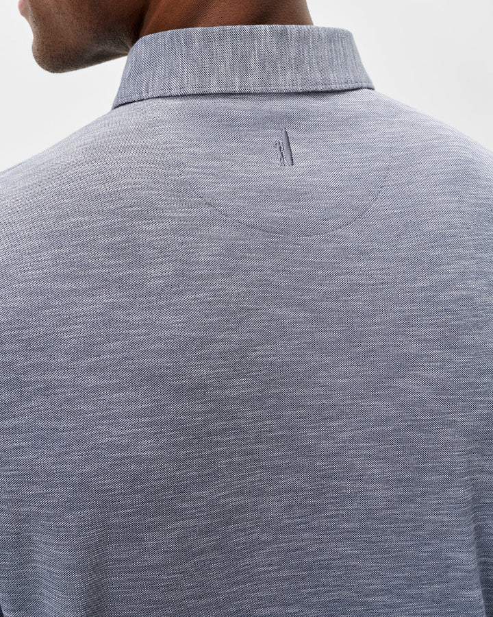Slub Pique Polo - Navy