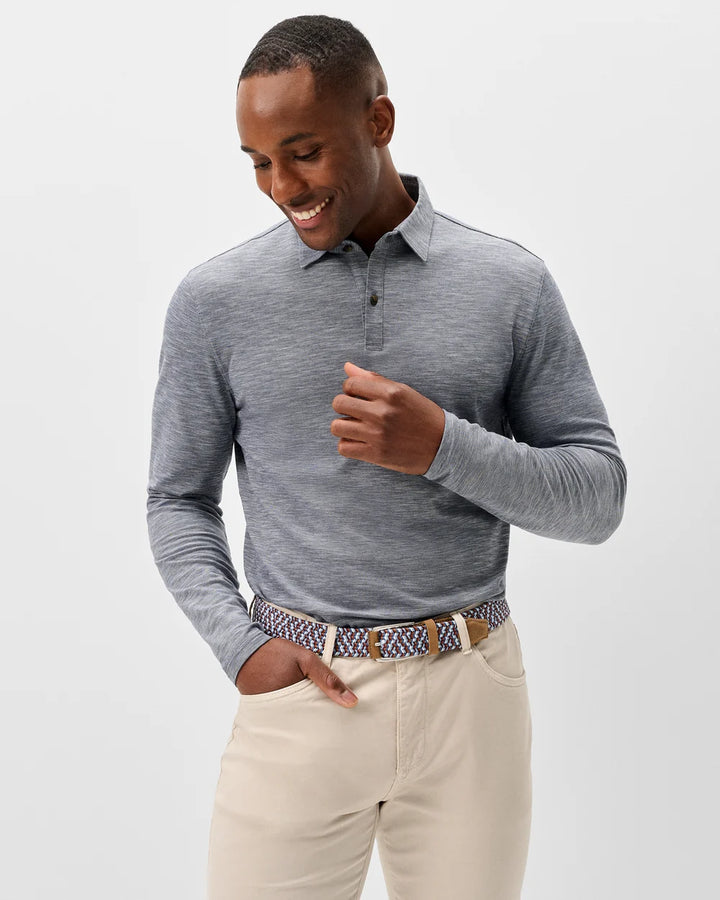 Slub Pique Polo - Navy