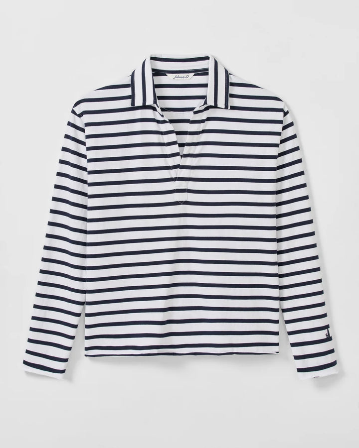 Louise Long Sleeve Tee – Navy Stripe