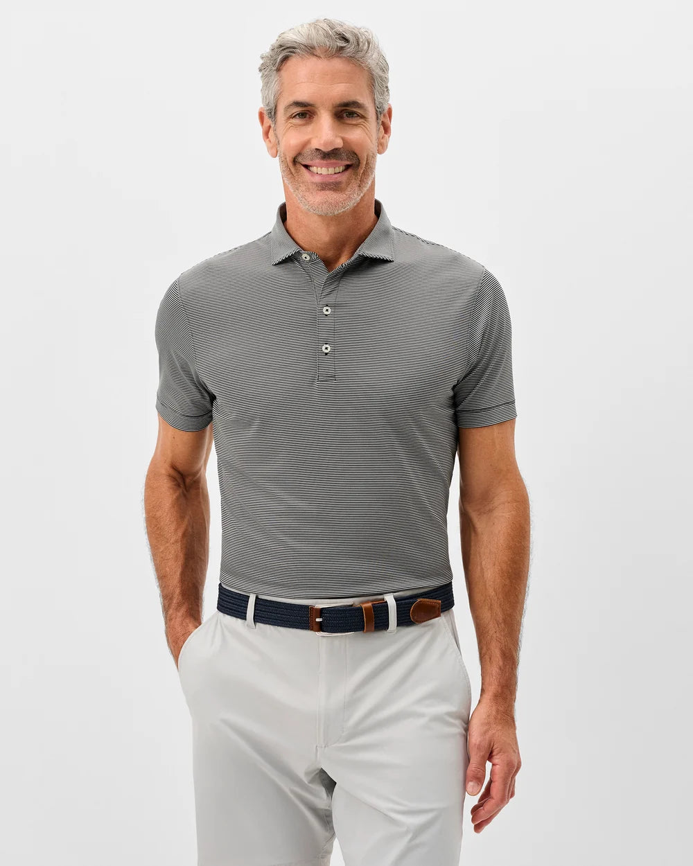 Johnnie-O Lyndonn Polo Black Seal