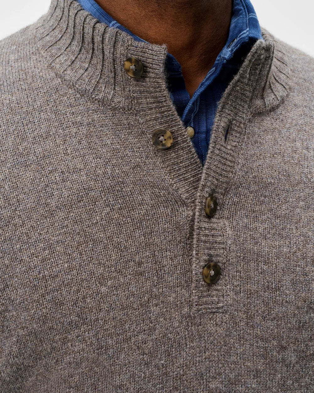 Merino Yak Henley – Charcoal