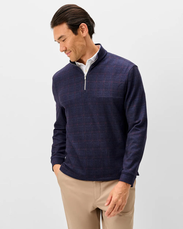 Mikey Fleece 1/4 Zip - Navy Pane