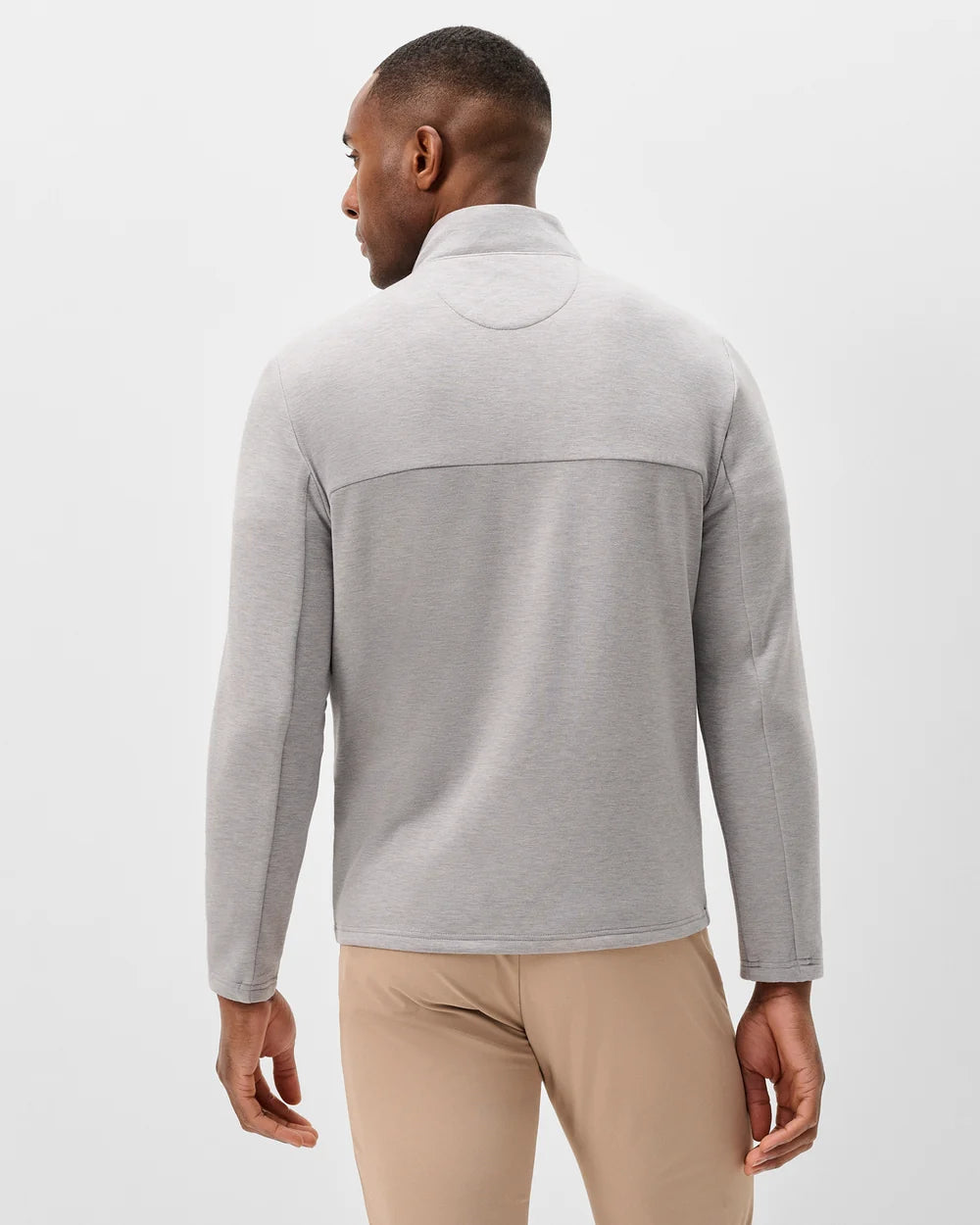 Mixed Media Jacket - Light Gray