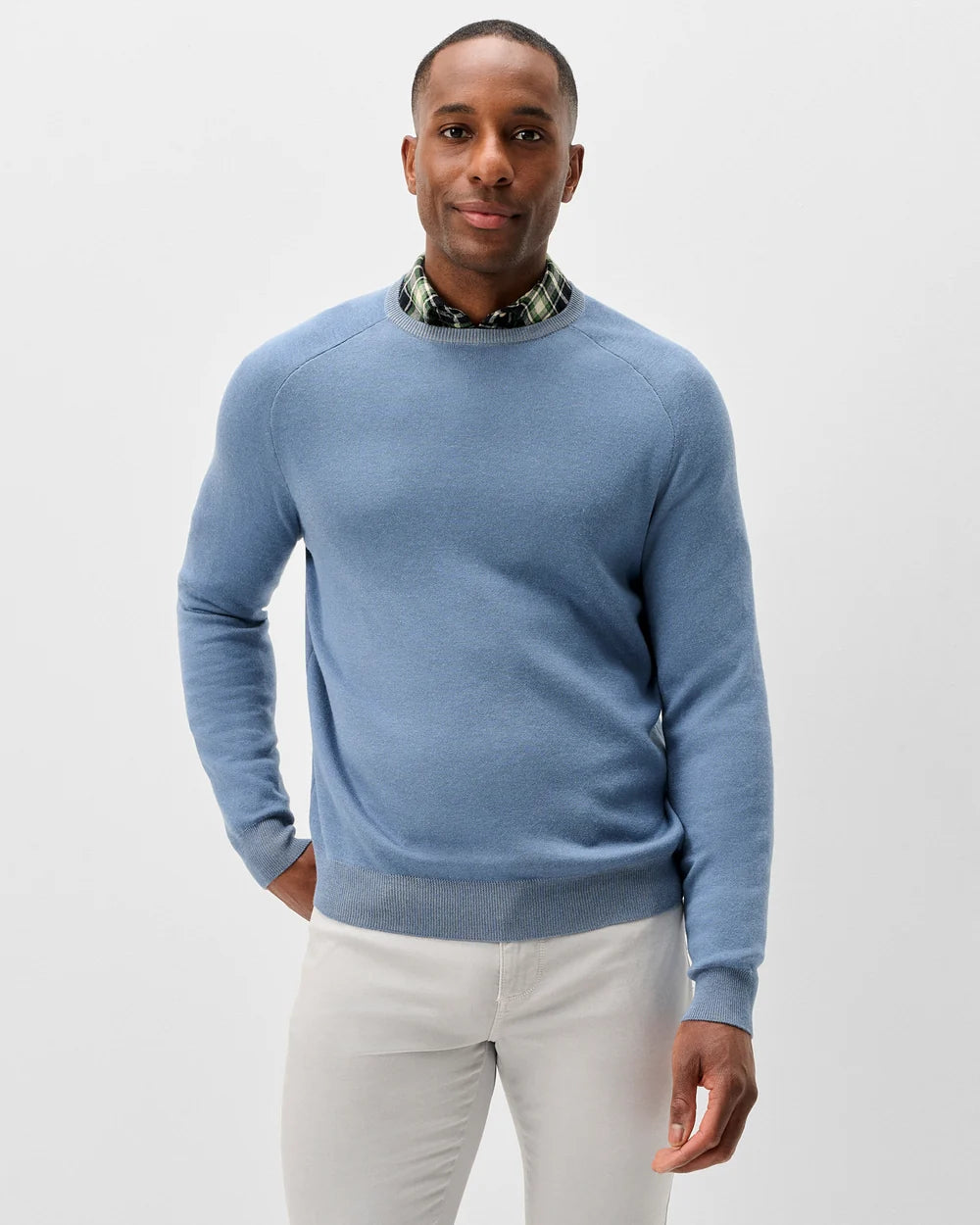 Plaited Crewneck Sweater - Club Blue