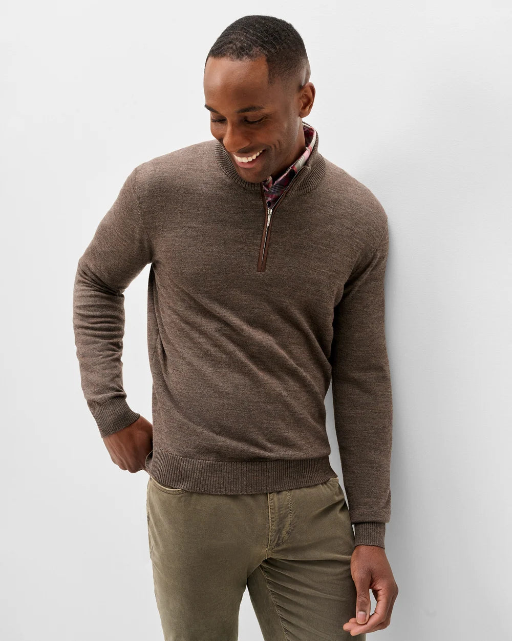Raynor 1/4 Zip Sweater - Mocha
