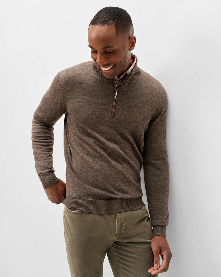Raynor 1/4 Zip Sweater - Mocha