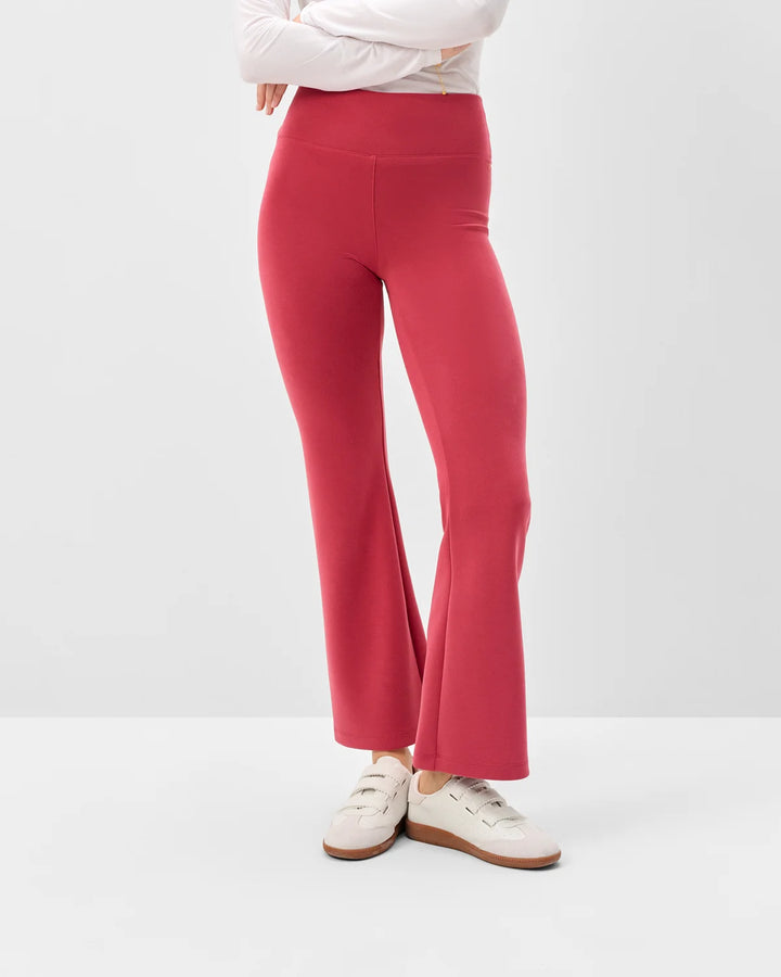 Solange Flared Leg Sweatpant – Earth Red
