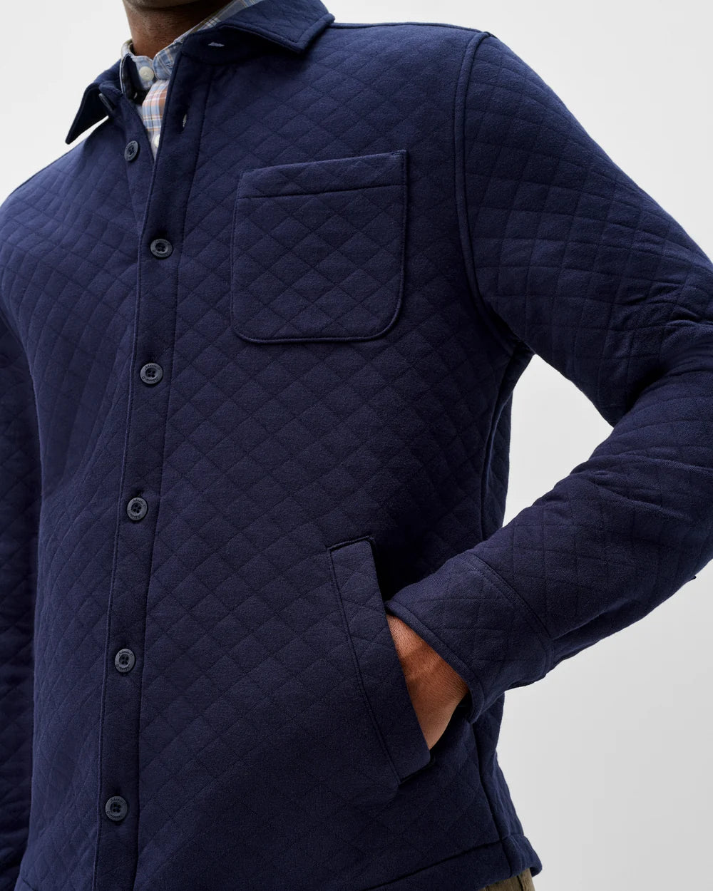 Stowe Quilted Shacket - Navy