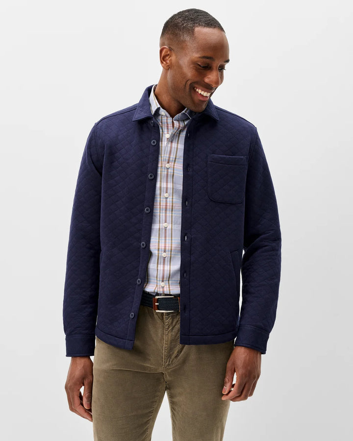 Stowe Quilted Shacket - Navy