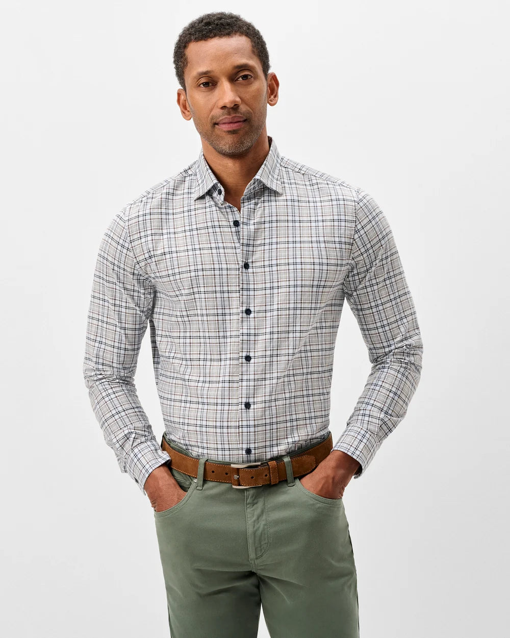 Tahoe Plaid Perf Flannel - Kona