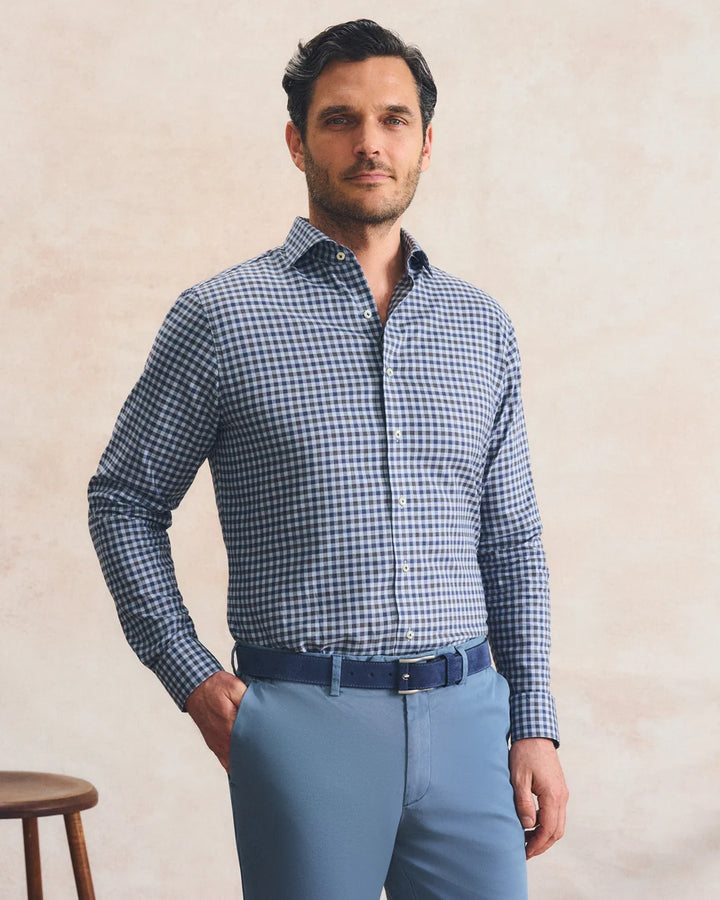 Top Shelf Cotton Shirt – Amalfi Gingham Lake
