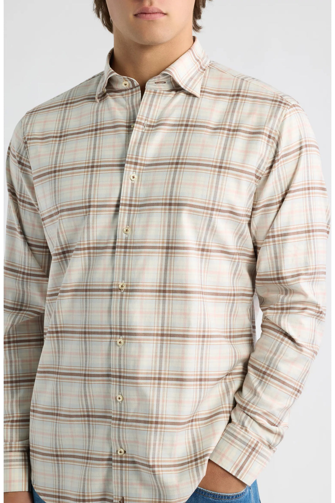 Top Shelf Cotton Shirt – Palisades Plaid Cork