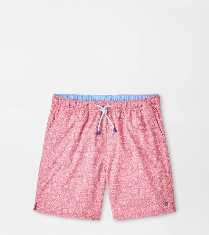 Peter Millar Knox Swim Trunk Red Pear