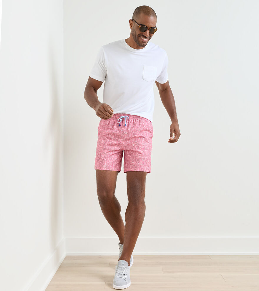 Peter Millar Knox Swim Trunk Red Pear