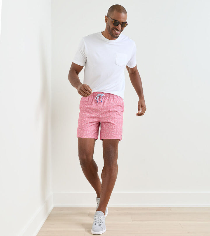 Peter Millar Knox Swim Trunk Red Pear