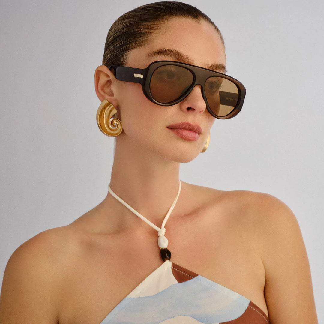 Le Specs Dream Boat Sunglasses Cocoa