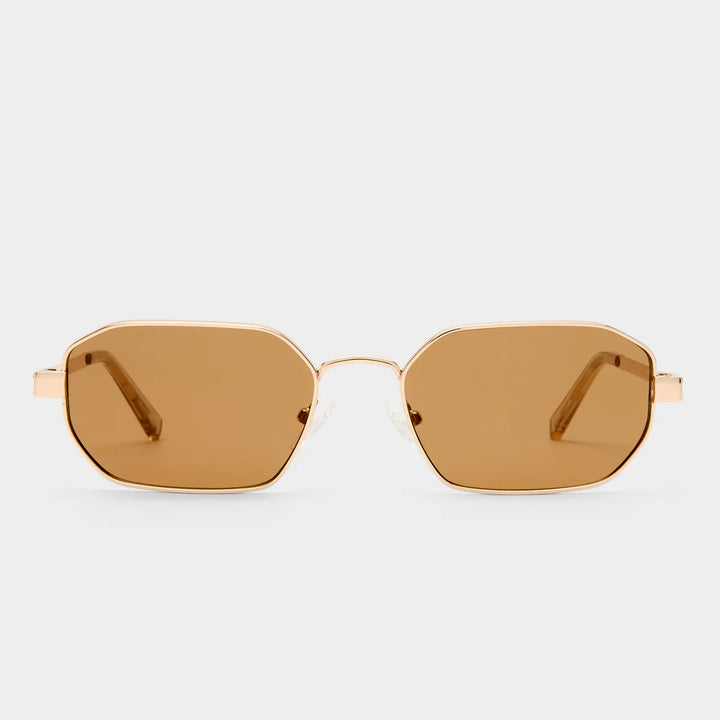 Le Specs Mythic Sunglasses Gold Lt Brown Mono