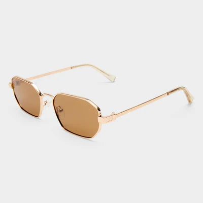 Le Specs Mythic Sunglasses Gold Lt Brown Mono