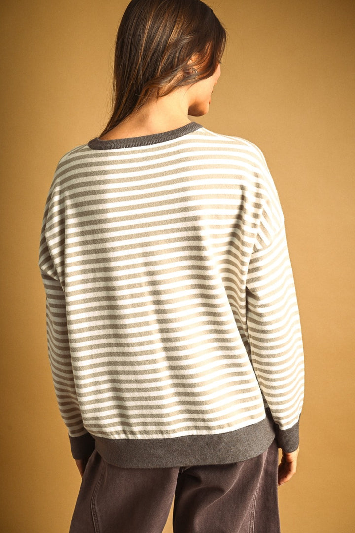 Akari Striped Knit Top