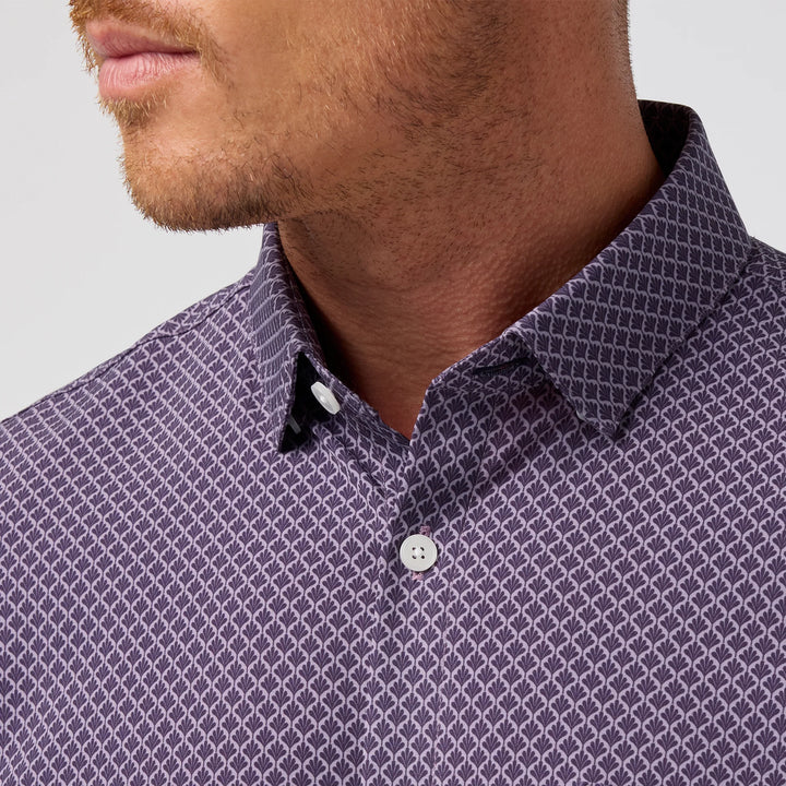 Mizzen+Main Leeward SS Shirt Passion Purple Palm Shadow