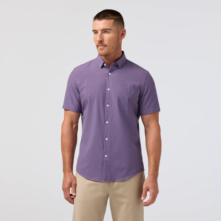 Mizzen+Main Leeward SS Shirt Passion Purple Palm Shadow
