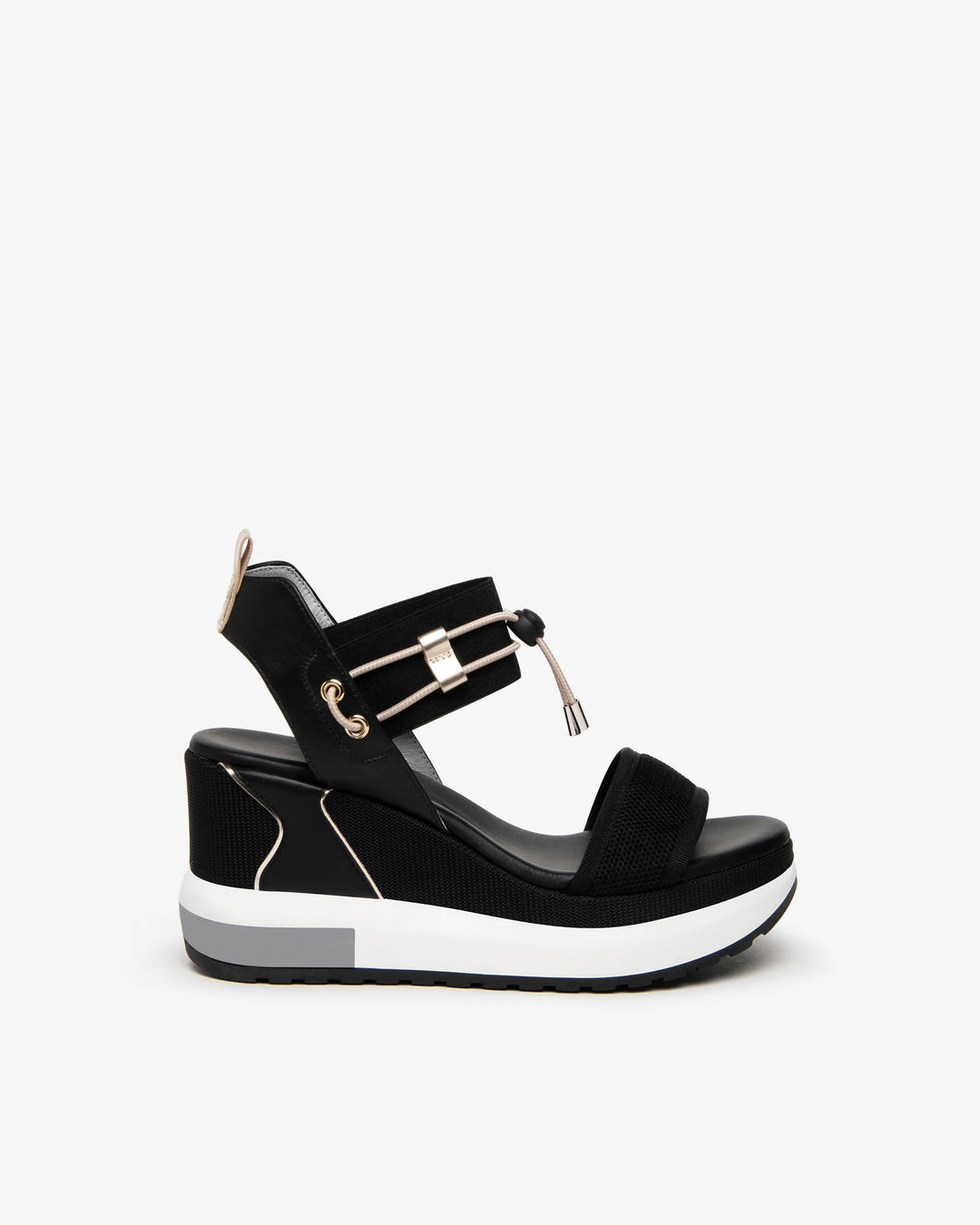 NeroGiardini Leather/Canvas - Black