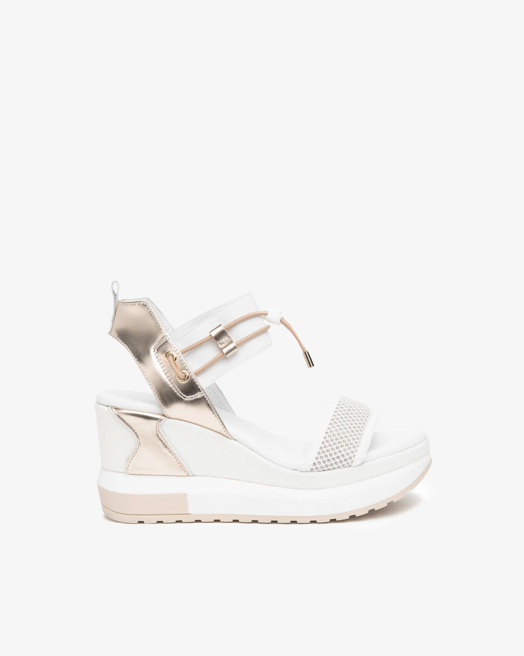 NeroGiardini Leather/Canvas - Metallic/White