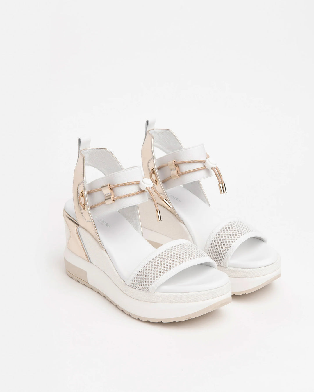 NeroGiardini Leather/Canvas - Metallic/White