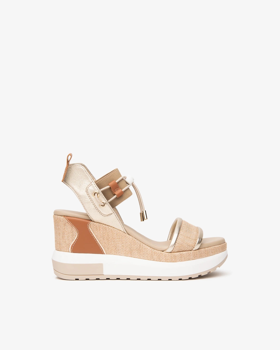 NeroGiardini Linen Wedge - Linen Gold