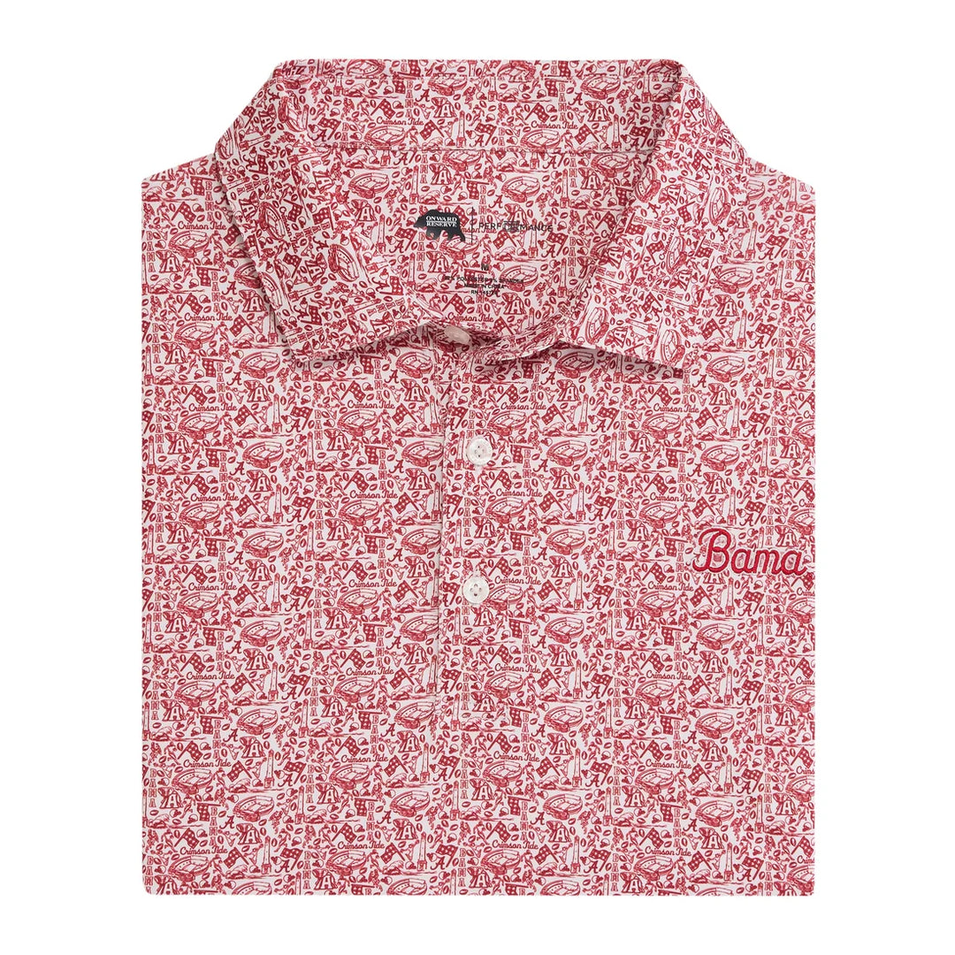 Alabama Icons Printed Polo