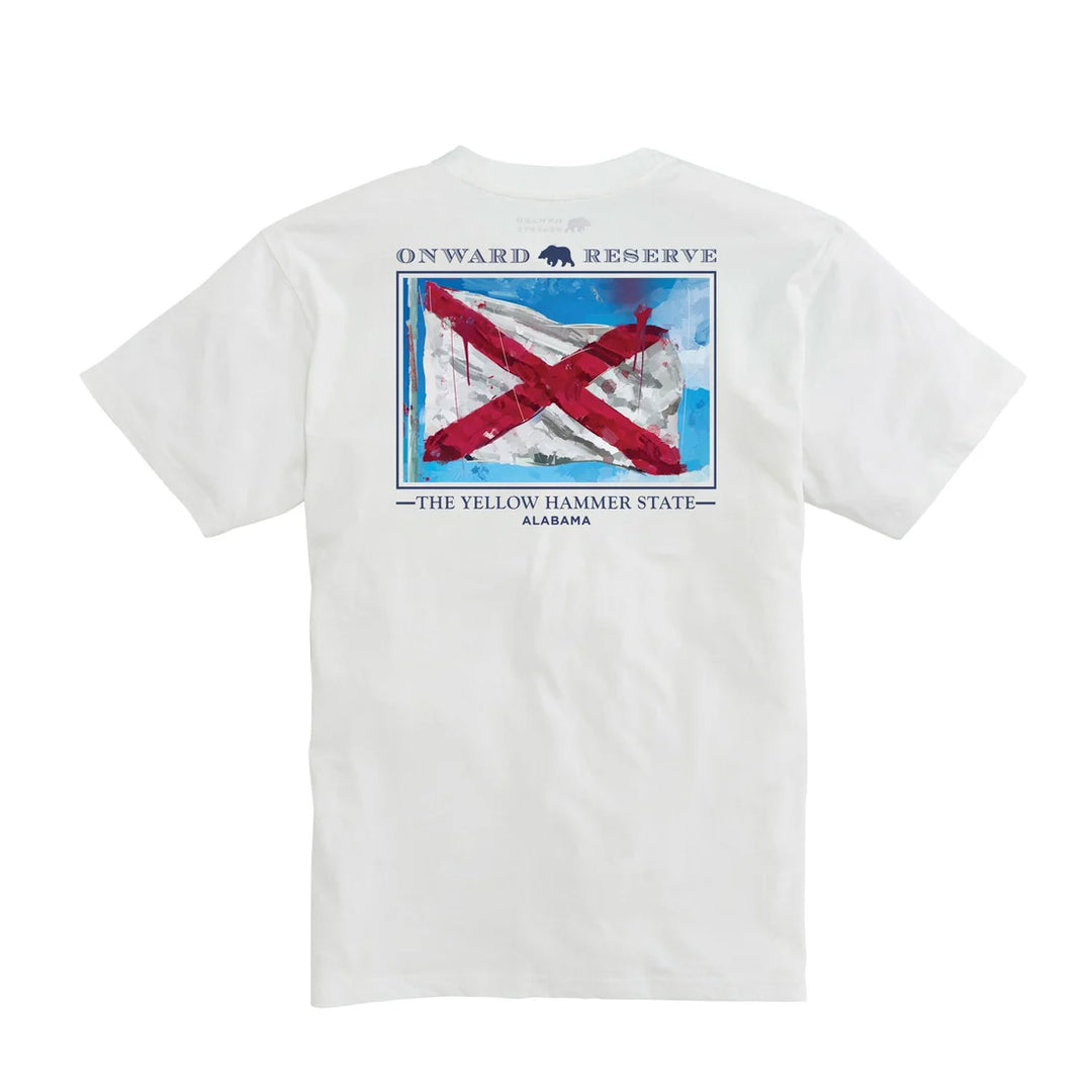 Alabama State Flag Tee - White