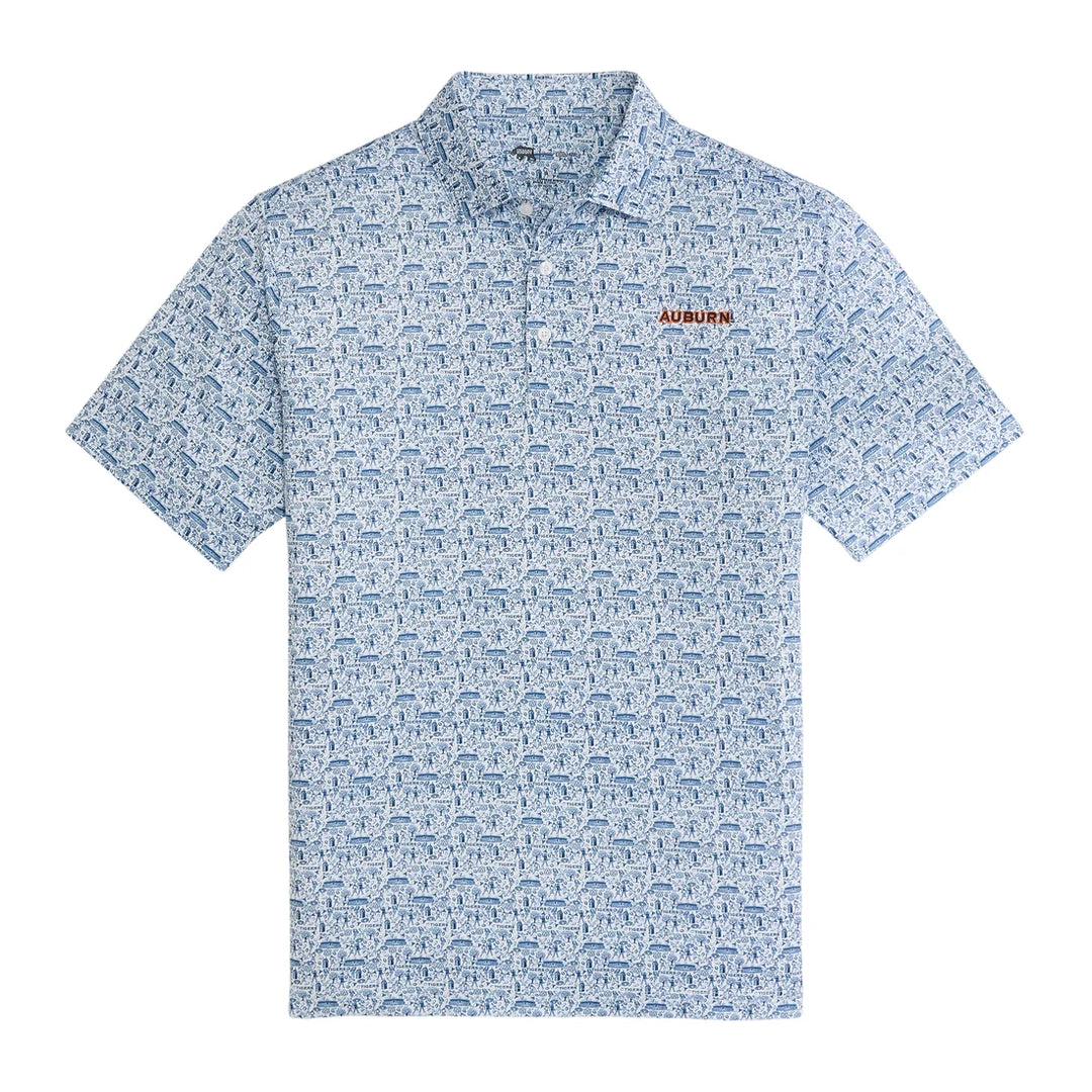 Auburn Icons Printed Polo