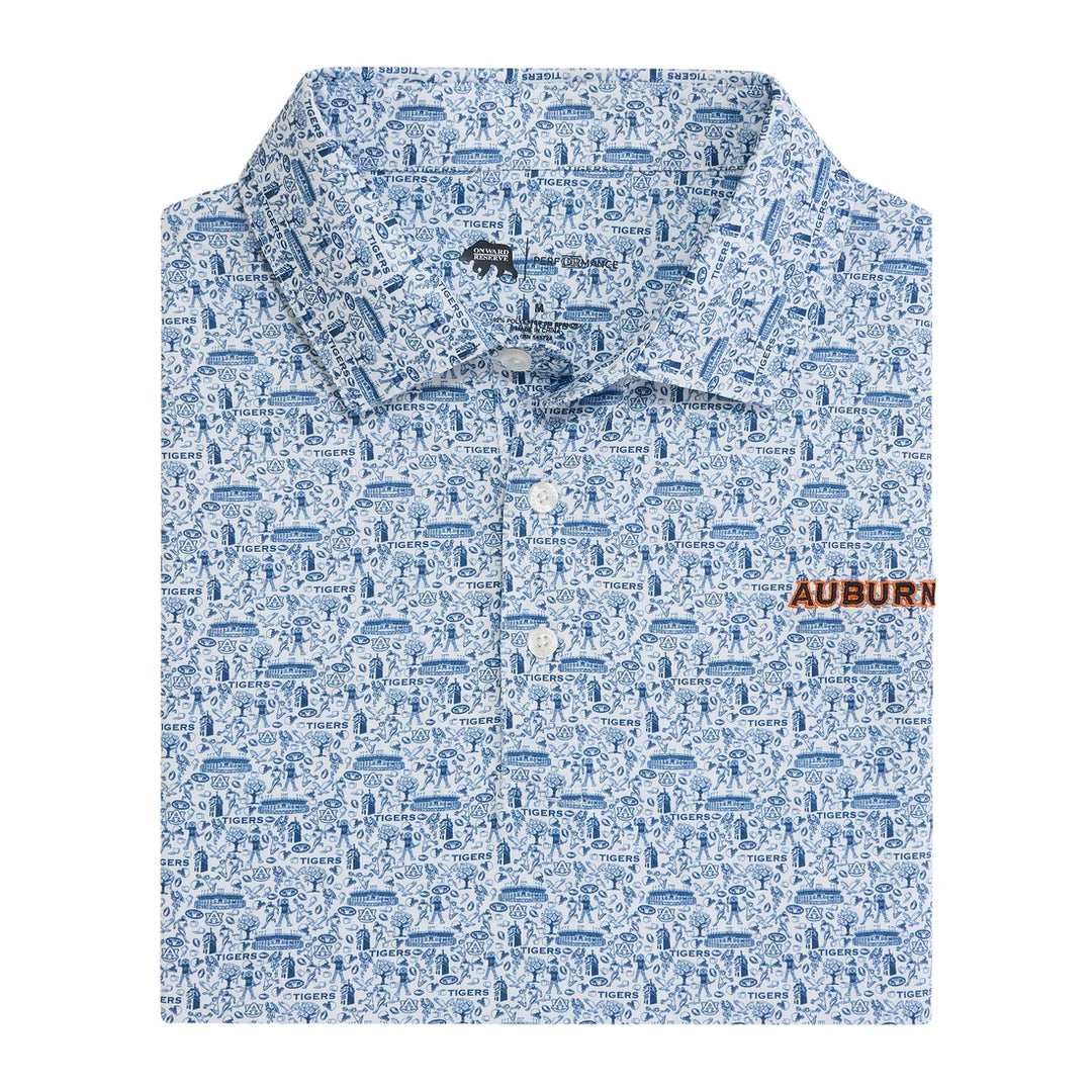Auburn Icons Printed Polo
