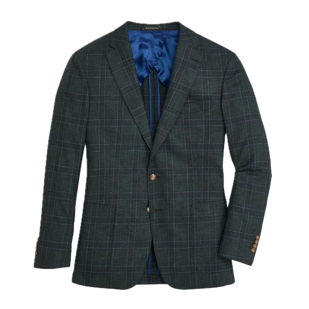 Barberis Hedge Plaid Sport Coat - Hedge