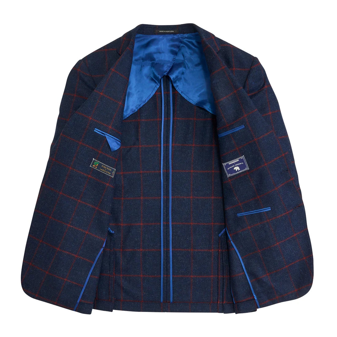 Ensign Windowpane Sport Coat - Ensign Blue