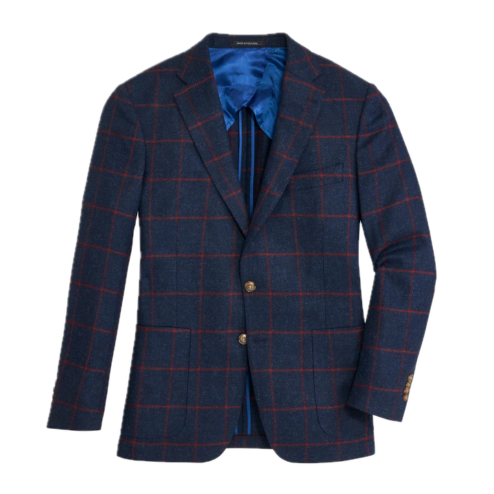 Ensign Windowpane Sport Coat - Ensign Blue