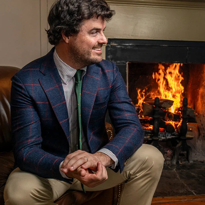 Ensign Windowpane Sport Coat - Ensign Blue