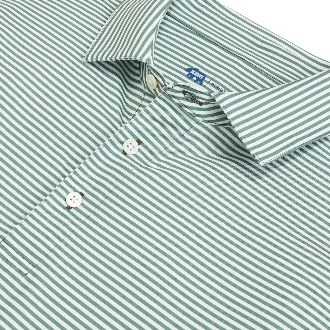 Echo Stripe Perf Polo - Ivy