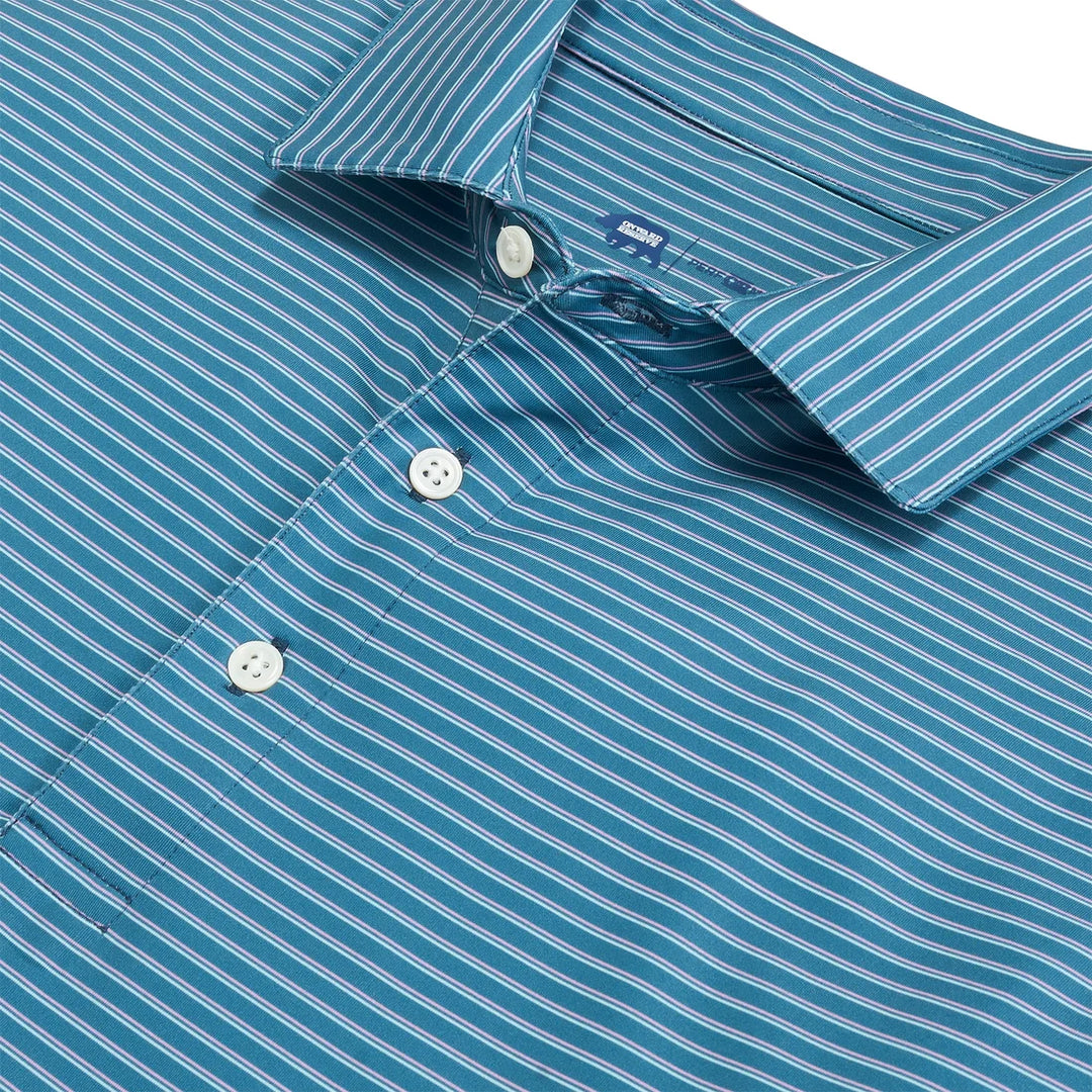 Scout Stripe Perf Polo - Captains Blue