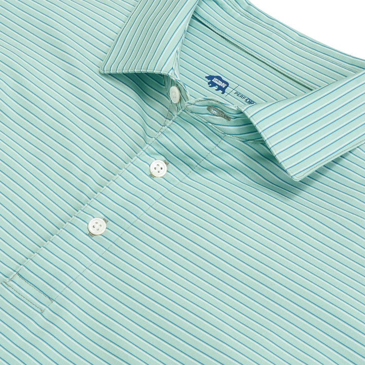 Scout Stripe Perf Polo - Surf
