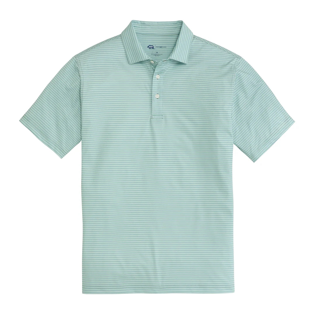 Scout Stripe Perf Polo - Surf