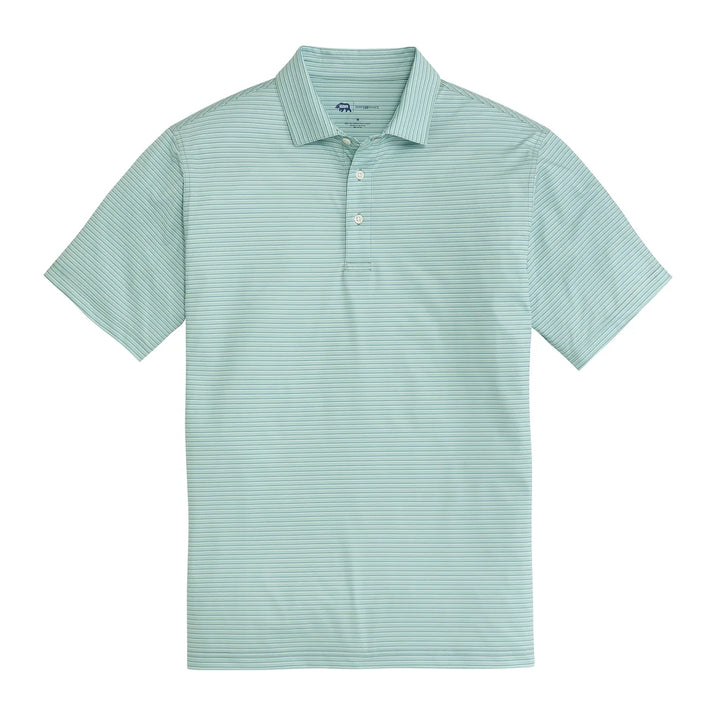 Scout Stripe Perf Polo - Surf
