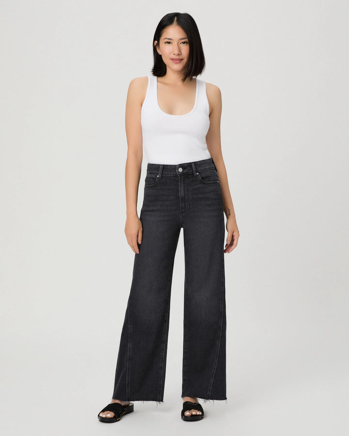 Anessa Twisted Outseam Panel Jean Ink Black