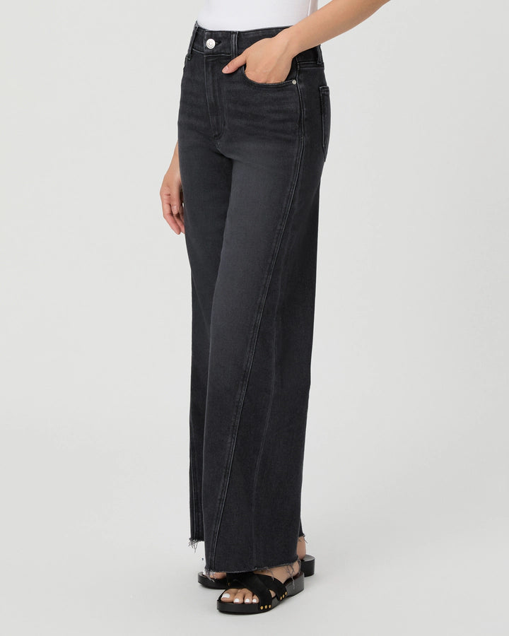 Anessa Twisted Outseam Panel Jean Ink Black