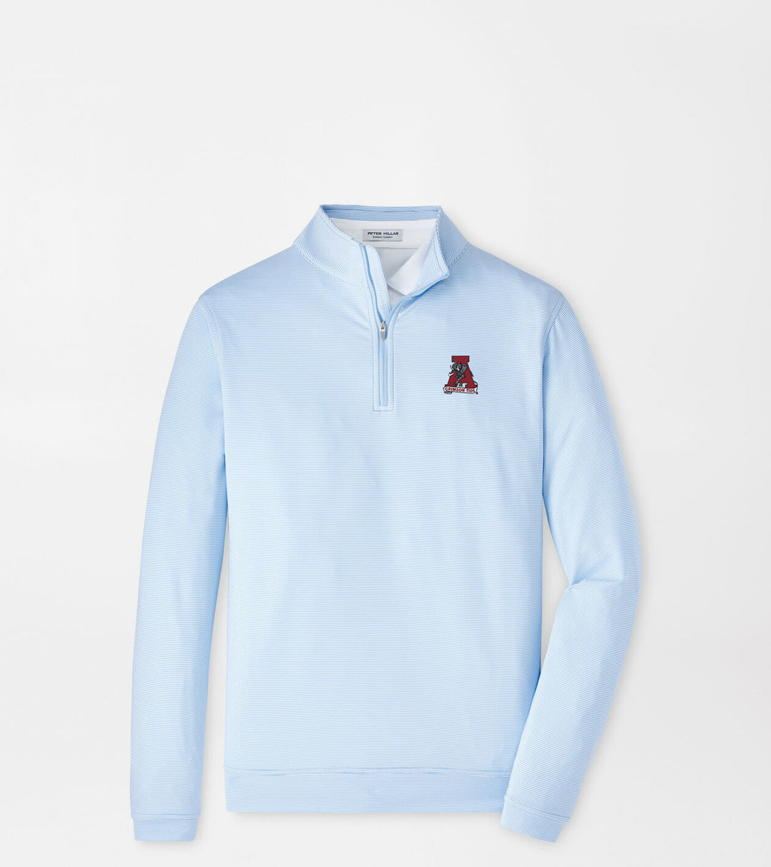 Alabama Perth Stripe 1/4 Zip – Cottage Blue/White Classic Logo