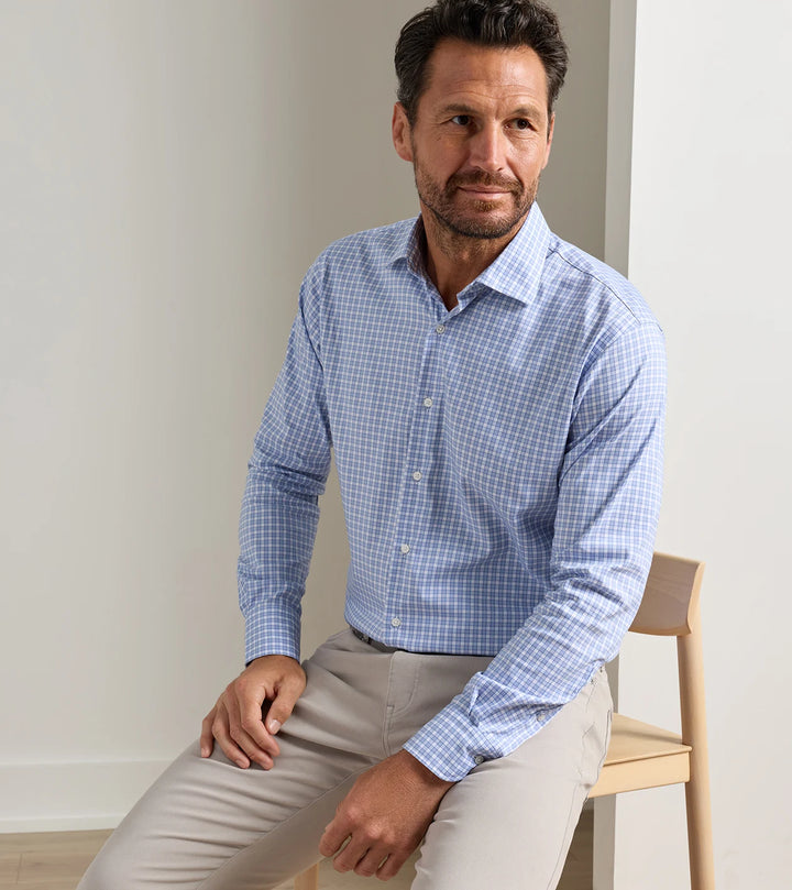 Peter Millar Atlas Sport Shirt Blue Freesia