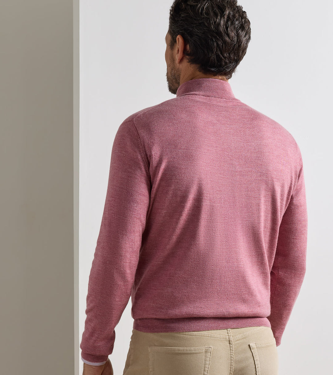 Autumn Crest Suede Trim 1/4 Zip - Dusty Rose