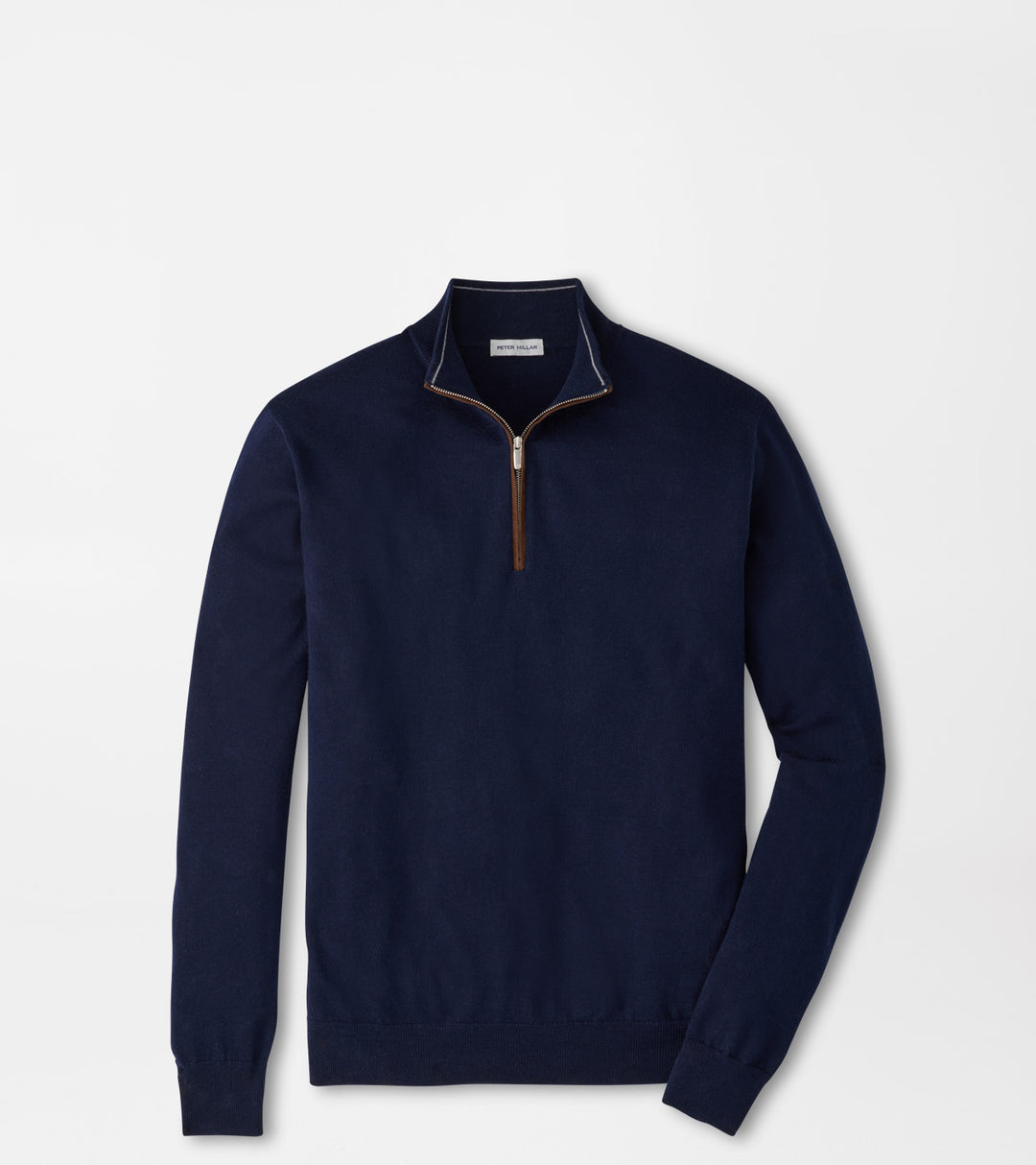 Autumn Crest Suede Trim 1/4 Zip - Navy