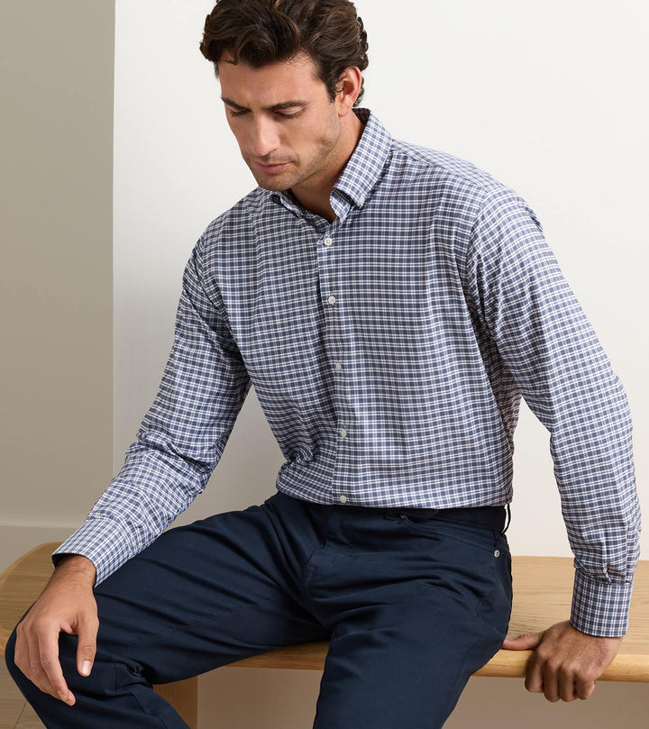 Peter Millar Clark Sport Shirt - Navy