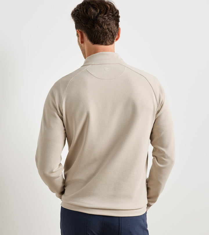 Peter Millar Cradle Pique 1/4 Zip - Khaki